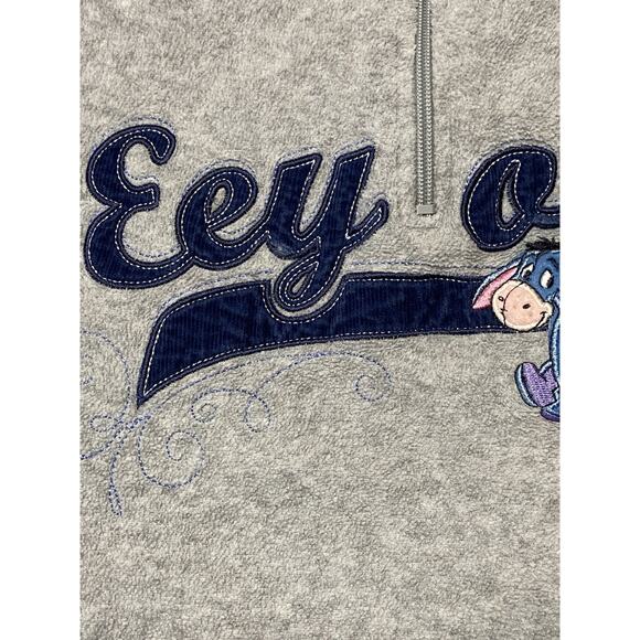 Vintage Eeyore Disney Embroidered Hoodie Missy Size XL Gray - Picture 4 of 14
